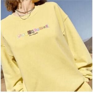 DAYDREAMER hi-frequency boyfriend Oversized sweatshirt In Yellow Sz S